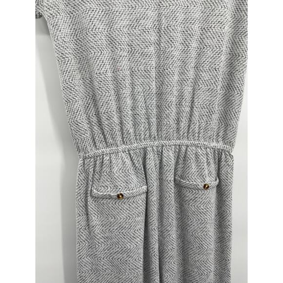 TruSelf Womens Soft Stretchy Vneck One Piece Jumpsuit Heather Gray XL NEW Pocket - Picture 14 of 14